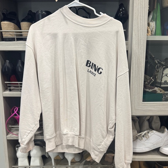 Anine Bing Jaci Sweatshirt BING LA in washed pink - Picture 1 of 4